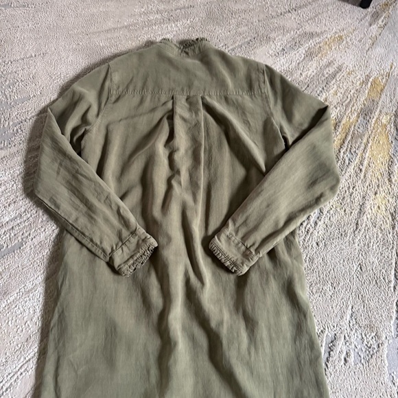 Sundance Adrienne maxi long midi Shirt Dress Olive Green button front small - Picture 11 of 12